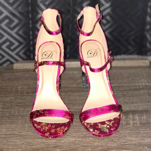 Brand New Pink Floral Heels - Picture 7 of 7